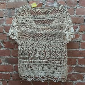 Vintage Crochet Lace Top